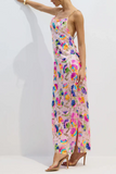 Iris Embroidered Sequins Backless Maxi Dress