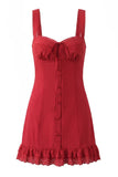 Lace Trim Mini Dress With Bow Detail