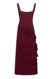 Ruffle Chiffon Maxi Dress