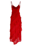 Ruffle Open-Back Maxi Dress