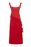 Ruffle Chiffon Maxi Dress