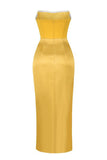 Selena Draped Satin Corset Maxi Dress