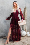 White Boho Lace Maxi Dress