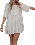 My Queen Sequin Tiered Mini Dress