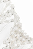 Pearl Fringe Strapless Corset Midi Dress