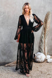 White Boho Lace Maxi Dress