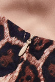 Jacqueline Backless Cheetah Print Dress
