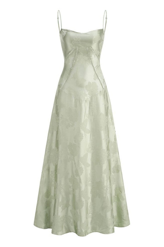 Butterfly Applique Maxi Slip Dress