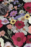 Lila 3D Multicolor Floral Strapless Mini Dress