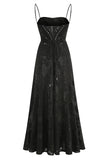 Butterfly Applique Maxi Slip Dress