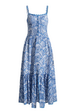 Irene Yellow Eyelet Midi Dress