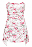 Draped Strapless Corset Dress