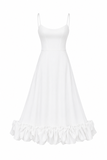 Flounce Bustier Midi Dress