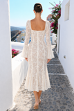 Delilah Vintage Cream Lace Maxi Dress