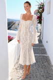 Delilah Vintage Cream Lace Maxi Dress