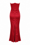 Strapless Corset Satin Mermaid Gown