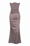 Strapless Corset Satin Mermaid Gown