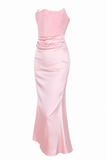 Strapless Corset Satin Mermaid Gown