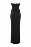 Satin Strapless Corset Maxi Dress