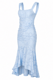 Floral Textured Corset Mermaid Gown