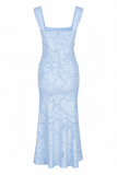 Floral Textured Corset Mermaid Gown