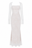 Lace Maxi Dress with Matching Shrug