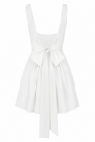Bow-Backless A-Line Mini Dress