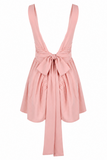 Bow-Backless A-Line Mini Dress