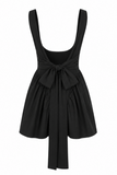 Bow-Backless A-Line Mini Dress