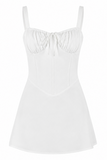 Corset Bustier Tie-Front Mini Dress