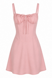 Corset Bustier Tie-Front Mini Dress