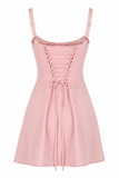 Corset Bustier Tie-Front Mini Dress