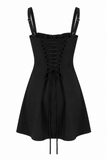 Corset Bustier Tie-Front Mini Dress
