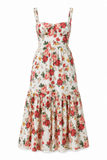 Floral Bustier Midi Sundress