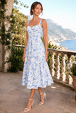 Floral Bustier Midi Sundress