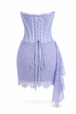 Lace Strapless Corset Mini Dress