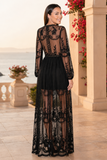 White Boho Lace Maxi Dress