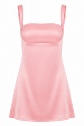 Square Neck A-Line Mini Dress