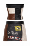 Vegan Leather Corset & Mini Skirt Set