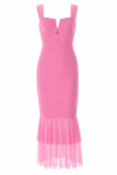 Nadia Ruched Fishtail Maxi Dress
