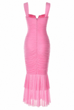 Nadia Ruched Fishtail Maxi Dress