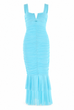 Nadia Ruched Fishtail Maxi Dress