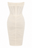 Mesh Strapless Corset Dress