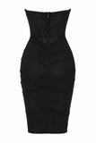 Mesh Strapless Corset Dress