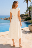 White Eyelet Midi Dress