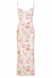 Rose Satin Maxi Slip Dress
