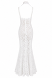 Lumière Lace Halter Mermaid Maxi Dress