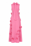 3D Flower Applique Maxi Dress