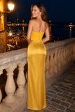 Selena Draped Satin Corset Maxi Dress