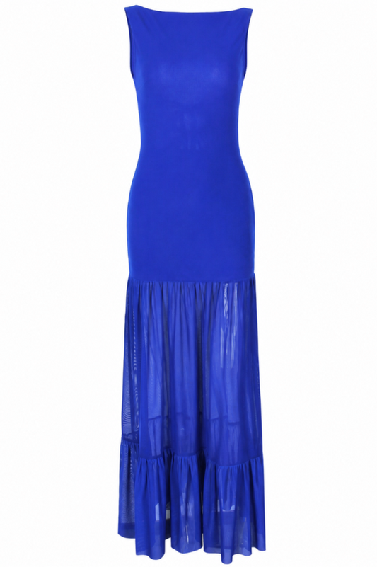 Lila Mesh Maxi Dress